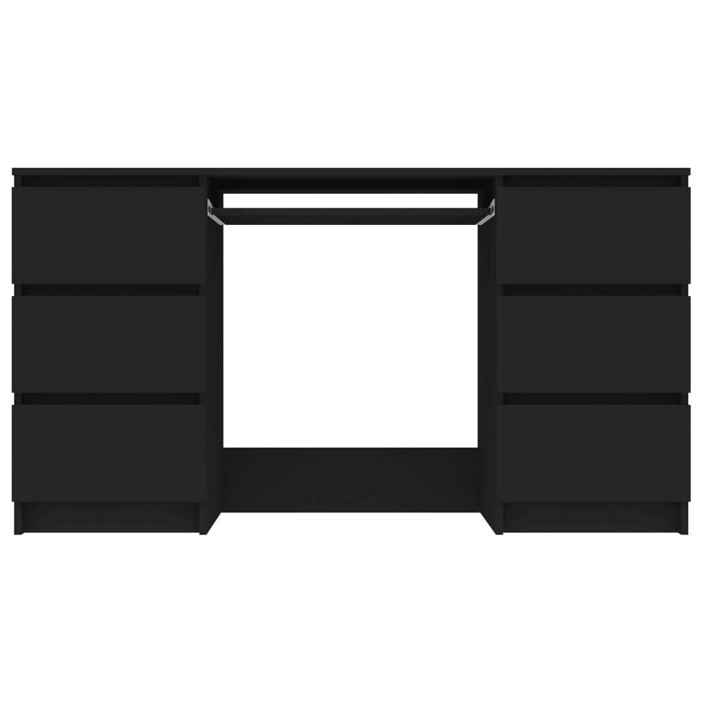vidaXL kirjutuslaud, must, 140 x 50 x 77 cm puitlaastplaat hind ja info | Arvutilauad, kirjutuslauad | kaup24.ee