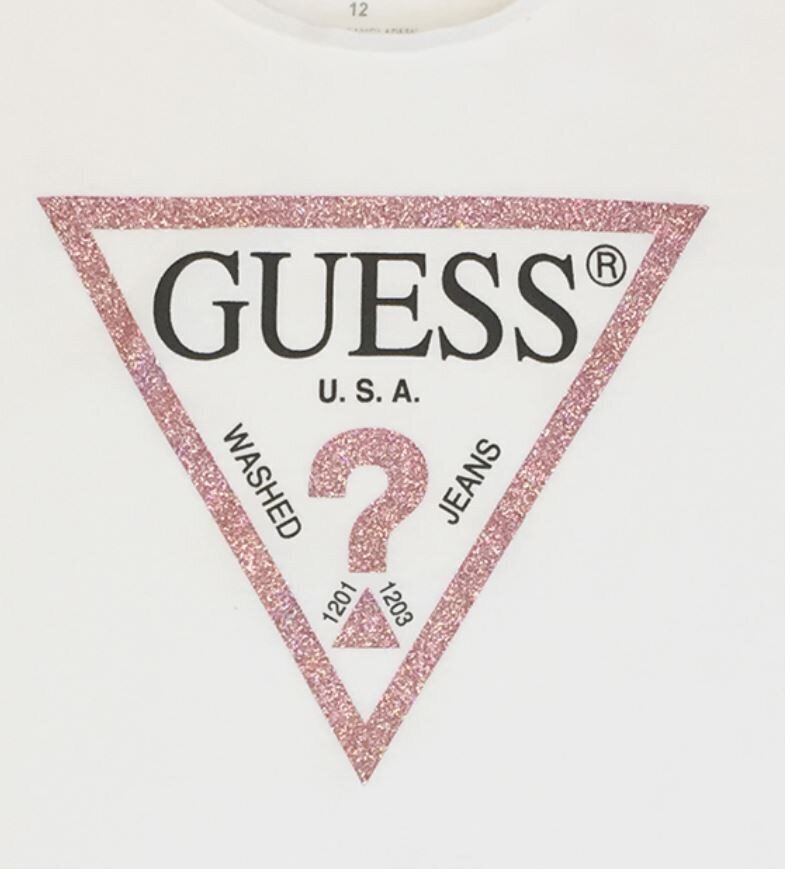 Guess laste T-särk J73I56*TWHT, valge/roosa hind ja info | Tüdrukute särgid | kaup24.ee