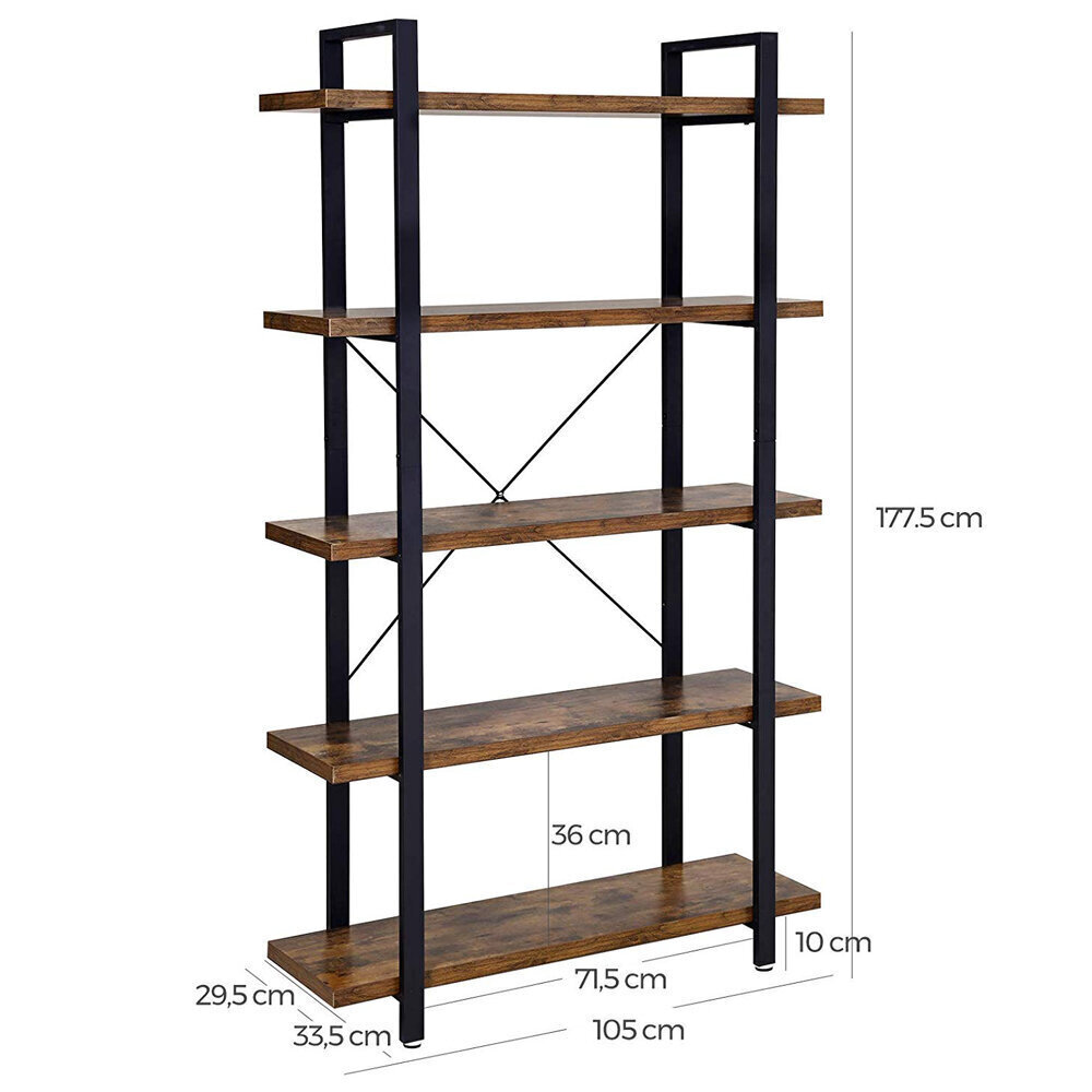 Riiul Selsey Ramizu 105 cm, pruun hind ja info | Riiulid | kaup24.ee