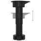 vidaXL Alumine kapp koos sahtlitega, must, 60x46x81,5cm, Mdp hind ja info | Köögikapid | kaup24.ee