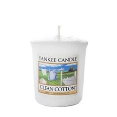 Ароматическая свеча Yankee Candle Clean Cotton 49 г цена и информация | Подсвечники, свечи | kaup24.ee