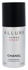 Spreideodorant Chanel Allure Sport meestele 100 ml hind ja info | Deodorandid | kaup24.ee