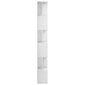 vidaXL raamaturiiul kõrgläikega valge 80 x 24 x 192 cm puitlaastplaat цена и информация | Riiulid | kaup24.ee