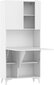 Multifunktsionaalne riiul Meblocross Megan 1, läikiv valge hind ja info | Riiulid | kaup24.ee
