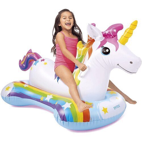 Täispuhutav parv Intex Unicorn Ride-On, 163x86 cm hind ja info | Täispuhutavad veemänguasjad ja ujumistarbed | kaup24.ee