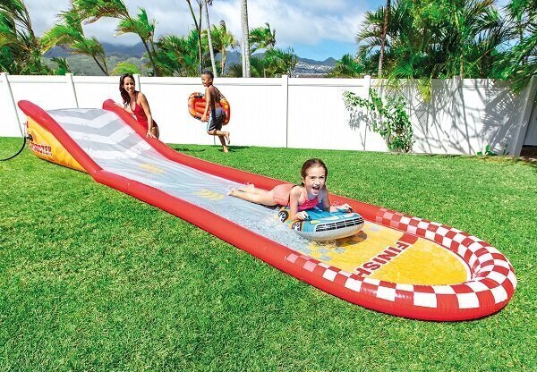 Täispuhutav veeliumägi INTEX Racing Fun Slide, 561x76 cm цена и информация | Täispuhutavad veemänguasjad ja ujumistarbed | kaup24.ee