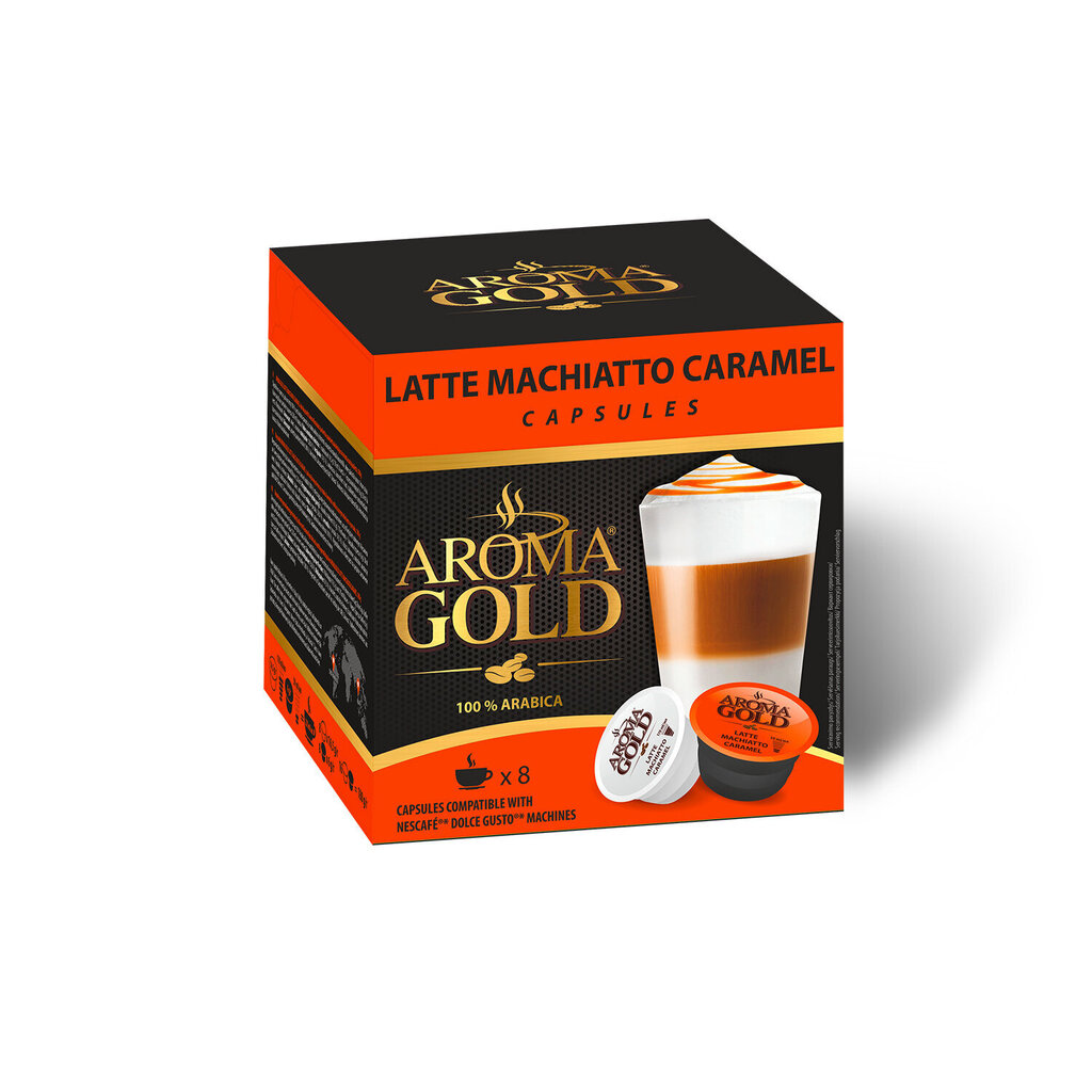 Kohvikapslid Aroma Gold Latte Caramell, 180g hind ja info | Kohv, kakao | kaup24.ee