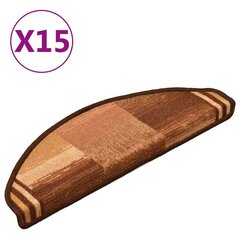 vidaXL isekleepuvad trepivaibad 15 tk, pruun, 65 x 21 x 4 cm цена и информация | Коврики | kaup24.ee