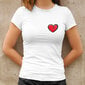 Naiste T-särk "Väike süda" hind ja info |  Originaalsed T-särgid | kaup24.ee
