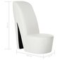vidaXL kõrge kontsa kujuga tool, valge, kunstnahk hind ja info | Aiatoolid | kaup24.ee