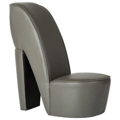vidaXL kõrge kontsa kujuga tool, hall, kunstnahk hind ja info | Aiatoolid | kaup24.ee
