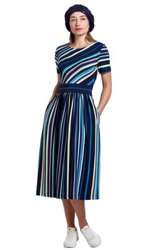 Elegantne kootud kleit, sinine hind ja info | Kleidid | kaup24.ee