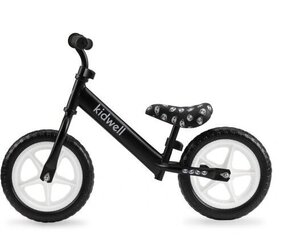 Балансировочный велосипед Kidwell Balance Black цена и информация | Детский трехколесный велосипед - коляска с удобной ручкой управления для родителей Riff F95941 2в1, фиолетовый | kaup24.ee