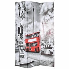 vidaXL kokkupandav sirm 120 x 170 cm, Londoni buss, must ja valge hind ja info | Sirmid ja vaheseinad | kaup24.ee