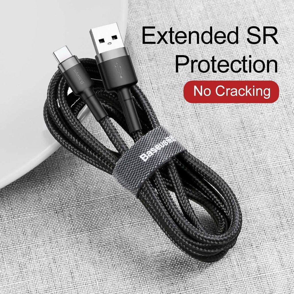 Baseus Durable Nylon Braided Wire, USB - C, 0,5 m hind ja info | Mobiiltelefonide kaablid | kaup24.ee