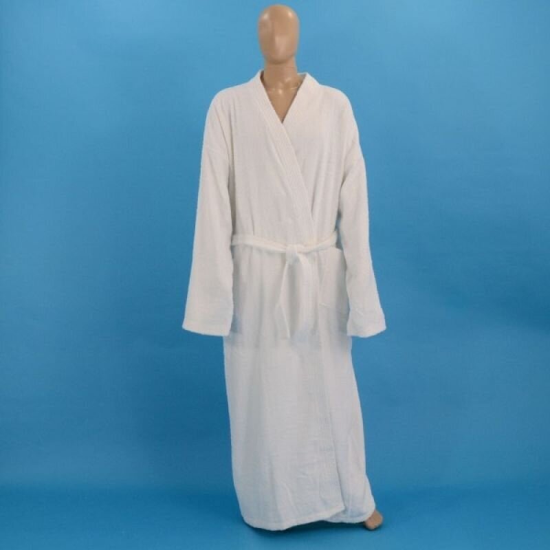Valge hommikumantel, frotee, kraeta M (naistele) hind ja info | Meeste hommikumantlid, pidžaamad | kaup24.ee