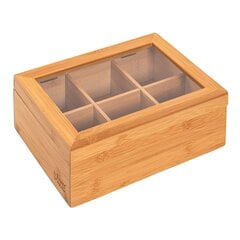 Чайная коробка compart, бамбук цена и информация | Посуда для хранения еды | kaup24.ee
