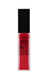 Maybelline Color Sensational Vivid Matte Liquid huulepulk 8 ml, 35 Rebel Red hind ja info | Huulepulgad, -läiked, -palsamid, vaseliin | kaup24.ee