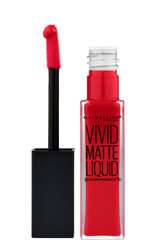 Maybelline Color Sensational Vivid Matte Liquid huulepulk 8 ml, 35 Rebel Red hind ja info | Huulepulgad, -läiked, -palsamid, vaseliin | kaup24.ee