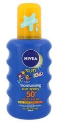 Солнцезащитный крем для детей Nivea Sun Kids Coloured Sun Spray SPF50+, 200 мл цена и информация | Кремы от загара | kaup24.ee