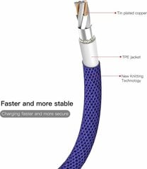 Laadimis- / andmesidekaabel USB - Lightning Baseus Yiven 1,8m, 2A, sinine цена и информация | Кабели для телефонов | kaup24.ee