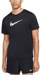 T-särk Nike M Nk Breathe Run Top Ss Black hind ja info | Meeste spordiriided | kaup24.ee