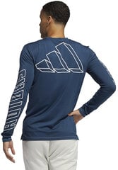 Adidas Футболки Длинные рукaва Для мужчин Fb Hype Ls Tee Blue цена и информация | Мужская спортивная одежда | kaup24.ee