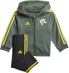 Spordikostüüm Adidas I Lil 3s Jog Fl Black Green hind ja info | Poiste püksid | kaup24.ee