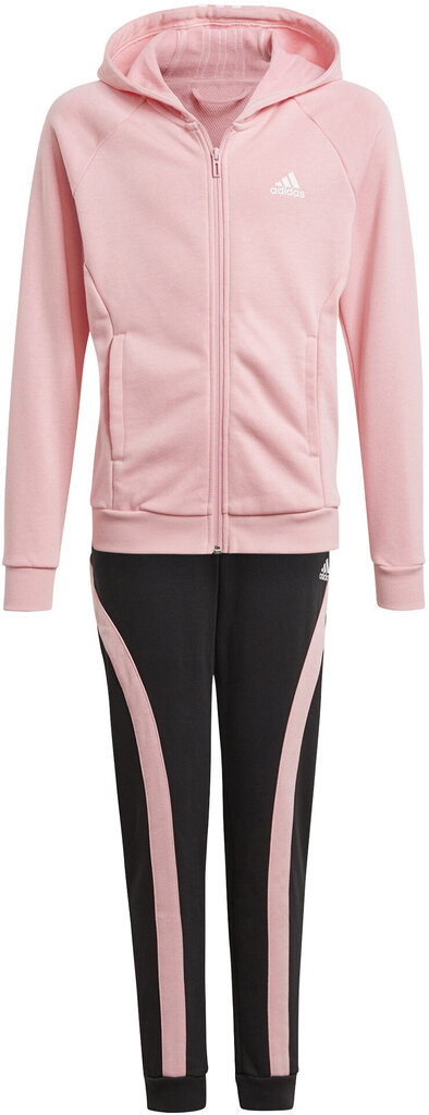 Spordikostüüm Adidas G Hooded Co Ts Black Pink hind ja info | Tüdrukute retuusid, püksid | kaup24.ee