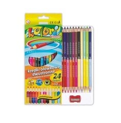 Набор цветных карандашей 12=24шт+ точилка для карандашей цена и информация | Принадлежности для рисования, лепки | kaup24.ee
