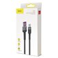 Kaabel Baseus Cafule Hw Quick Charging Data Kahepoolne kaabel Type-C 40W 1M, hall/must CATKLF-PG1 hind ja info | Mobiiltelefonide kaablid | kaup24.ee