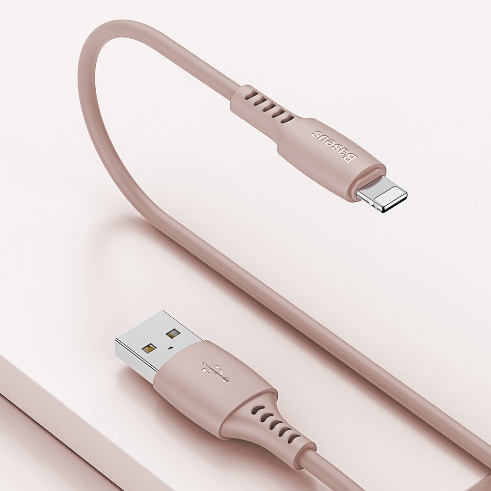 Laadimis- / andmesidekaabel USB - Lightning Baseus Colorful 1.2m, roosa hind ja info | Mobiiltelefonide kaablid | kaup24.ee