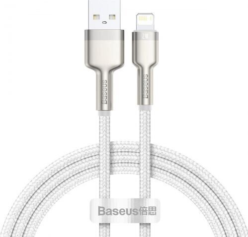 Kaabel Baseus Cafule Series USB Lightning 2.4A 1m, valge CALJK-A02 hind ja info | Mobiiltelefonide kaablid | kaup24.ee