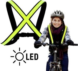 Светоотражающий жилет Easypix StreetGlow LED, зеленый цена и информация | Одежда для велосипедистов | kaup24.ee