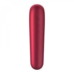 Клиторальный стимулятор с функцией вибрации Satisfyer Dual Love, красный  цена и информация | Вибраторы | kaup24.ee