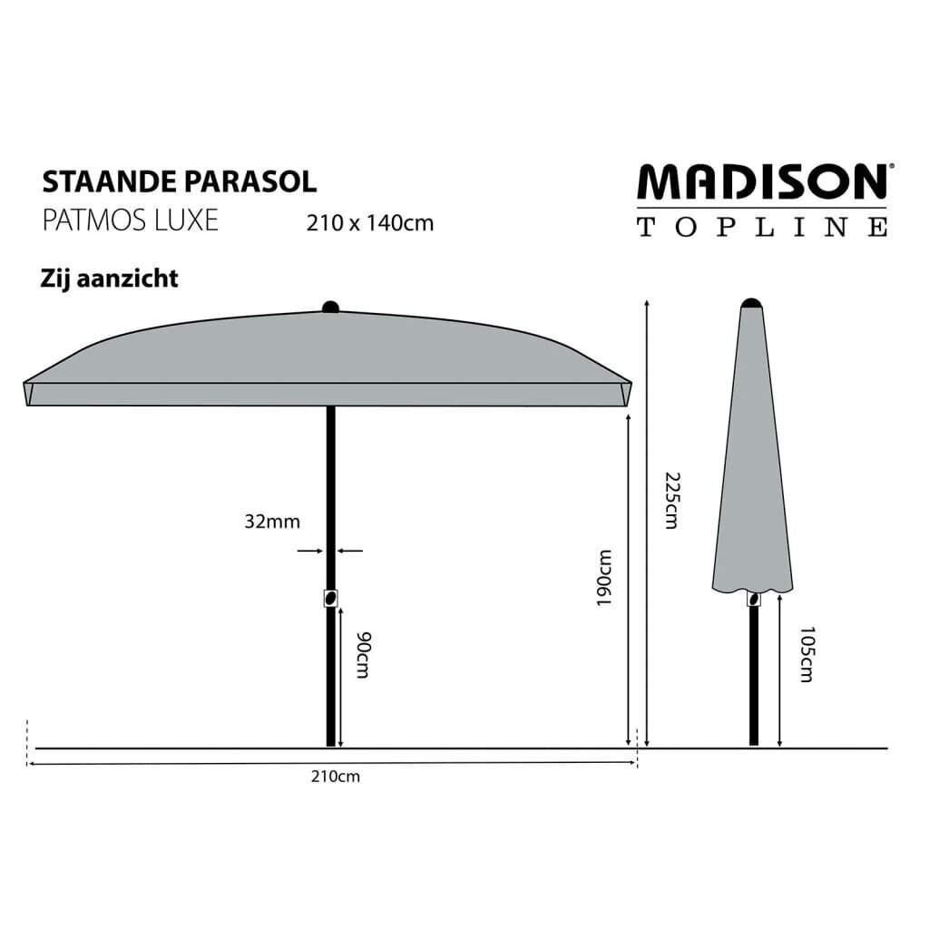 Madison päikesevari "Patmos" ristkülikukujuline, 210 x 140 cm, sinine hind ja info | Päikesevarjud, markiisid ja alused | kaup24.ee