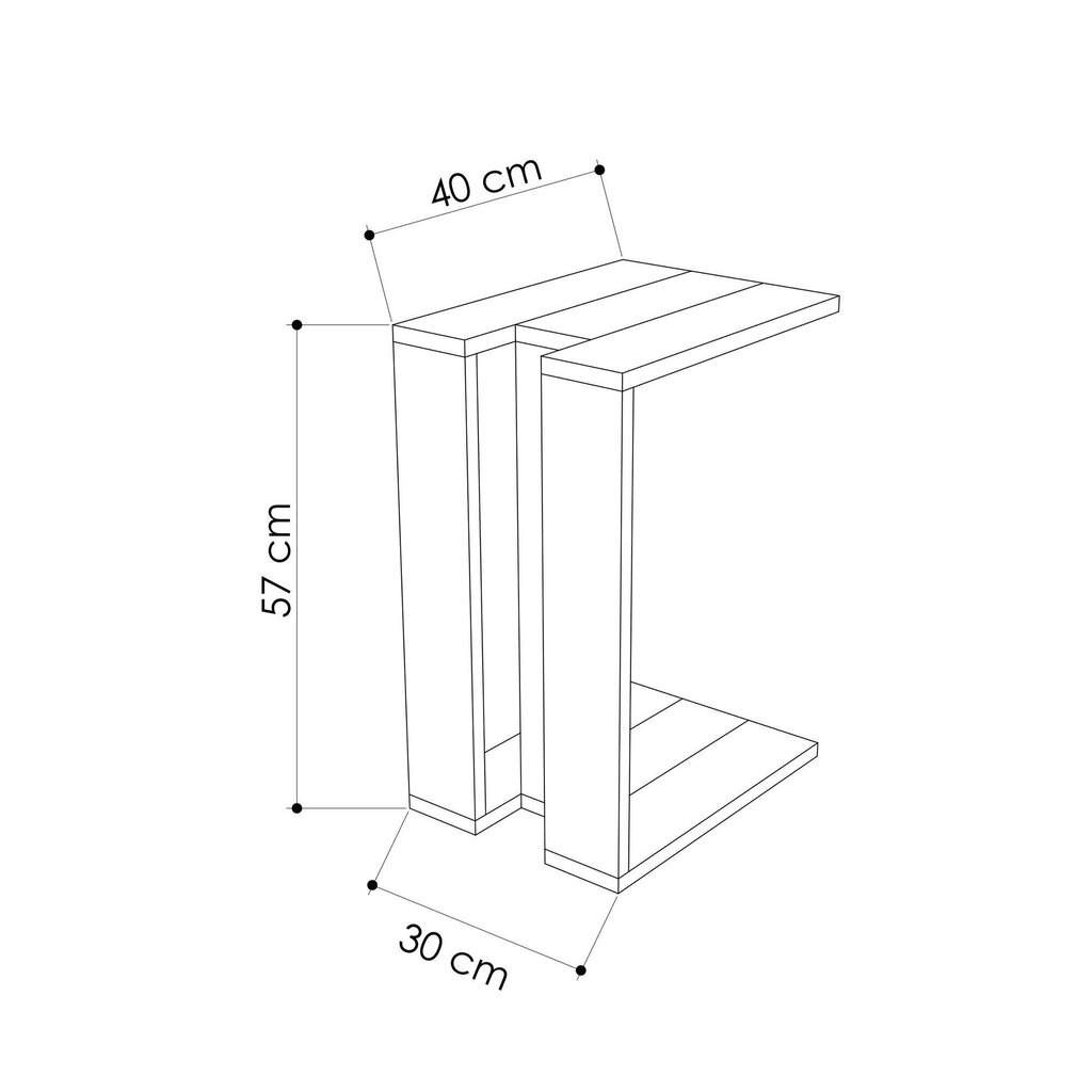 Diivanilaud Kalune Design 855, helepruun/hall цена и информация | Diivanilauad | kaup24.ee