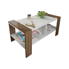 Кофейный столик Kalune Design 731(III), белый/коричневый цена и информация | Журнальные столики | kaup24.ee