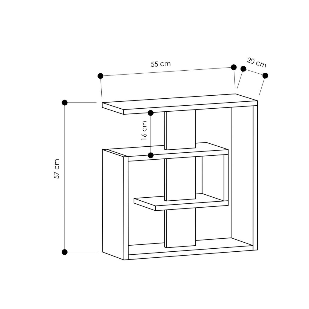 Diivanilaud Kalune Design 776, valge/tamme värv цена и информация | Diivanilauad | kaup24.ee