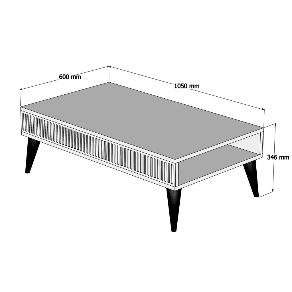 Diivanilaud Kalune Design 845, pruun/must цена и информация | Diivanilauad | kaup24.ee