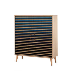 Шкаф Kalune Design 863 (I), 111 см, дуб/синий цена и информация | Шкафчики в гостиную | kaup24.ee
