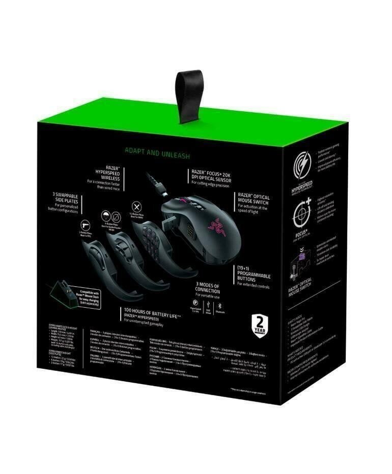 Razer Naga Pro, must hind ja info | Hiired | kaup24.ee