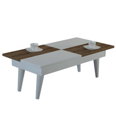 Кофейный столик Kalune Design 731(IV), белый/коричневый цена и информация | Журнальные столики | kaup24.ee
