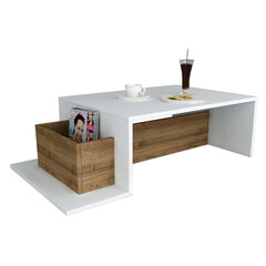 Кофейный столик Kalune Design 731, белый/коричневый цена и информация | Журнальные столики | kaup24.ee