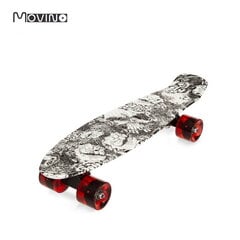 Movino Grafitti Скейтборд доска 56cm длинна с LED колесами 60x45mm ABEC-9 подшибниками (Max 100kg) Серый цена и информация | Скейтборды | kaup24.ee