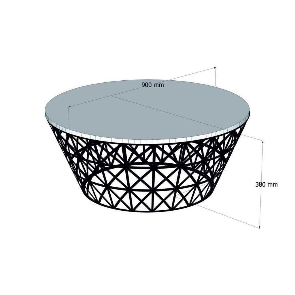 Diivanilaud Kalune Design, 845, valge/must цена и информация | Diivanilauad | kaup24.ee