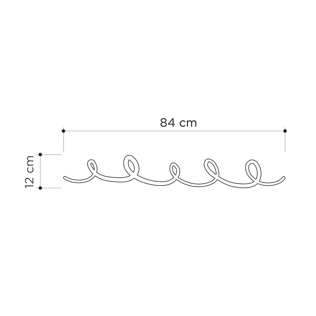 Riidenagi seinale Kalune Design 776, must цена и информация | Riidestanged ja nagid | kaup24.ee