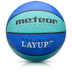 Баскетбольный мяч Meteor Layup, размер 7, синий цена и информация | Баскетбольные мячи | kaup24.ee