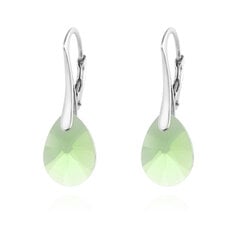 Серебряные серьги Pear Xilion Cut, Peridot цена и информация | Серьги | kaup24.ee