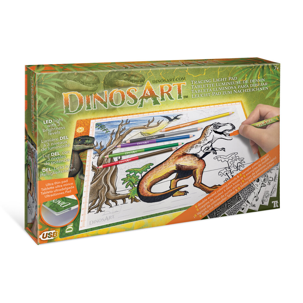 Loominguline komplekt Dinosart Tracing Light Pad, 15151 цена и информация | Arendavad mänguasjad | kaup24.ee